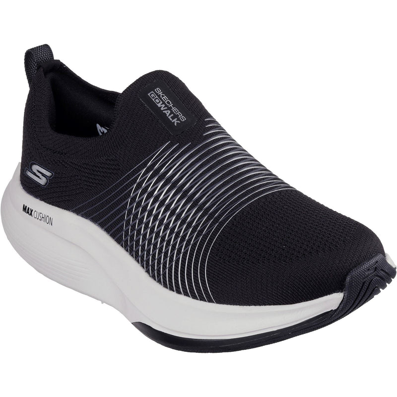 Skechers GO WALK Max Walker Sally Sneakers Noires/Blanches Pour Femmes En Textile