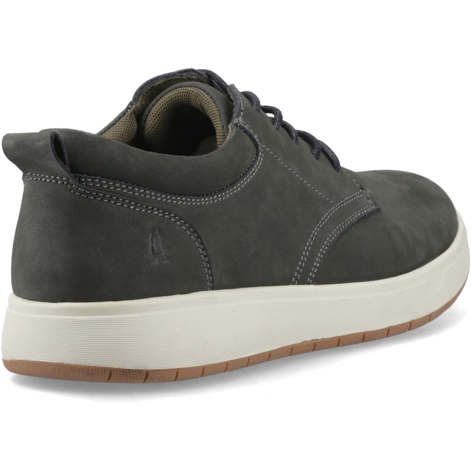 Hush Puppies Bowen Chaussures En Cuir Pour Homme En Kaki Foncé À Lacets
