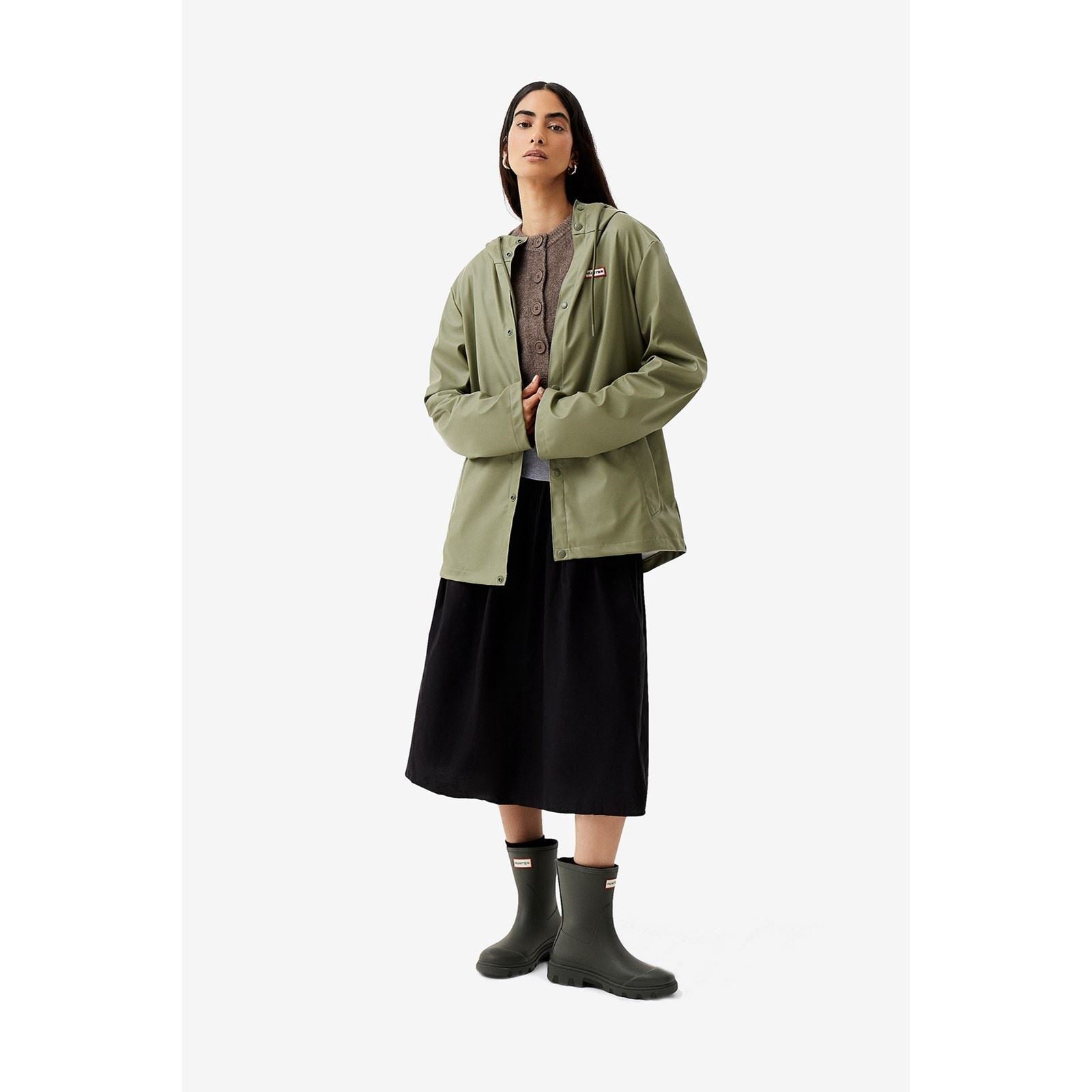 Hunter Izzy Hooded Veste Verte Unisexe Pour Adultes