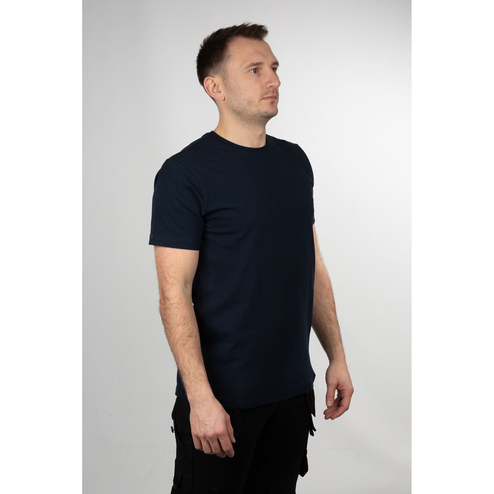 Helly Hansen Workwear Kensington T-Shirts Pour Hommes En Coton Bleu À Manches Courtes