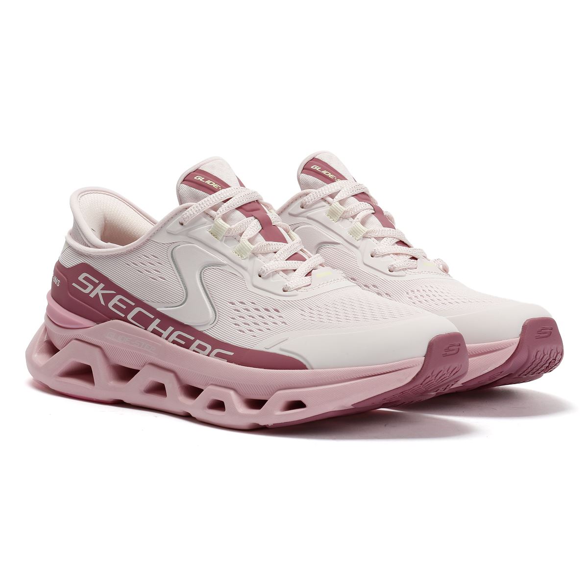 Skechers Slip-Ins Glide Step Altus Baskets En Maille Pour Femmes En Rose
