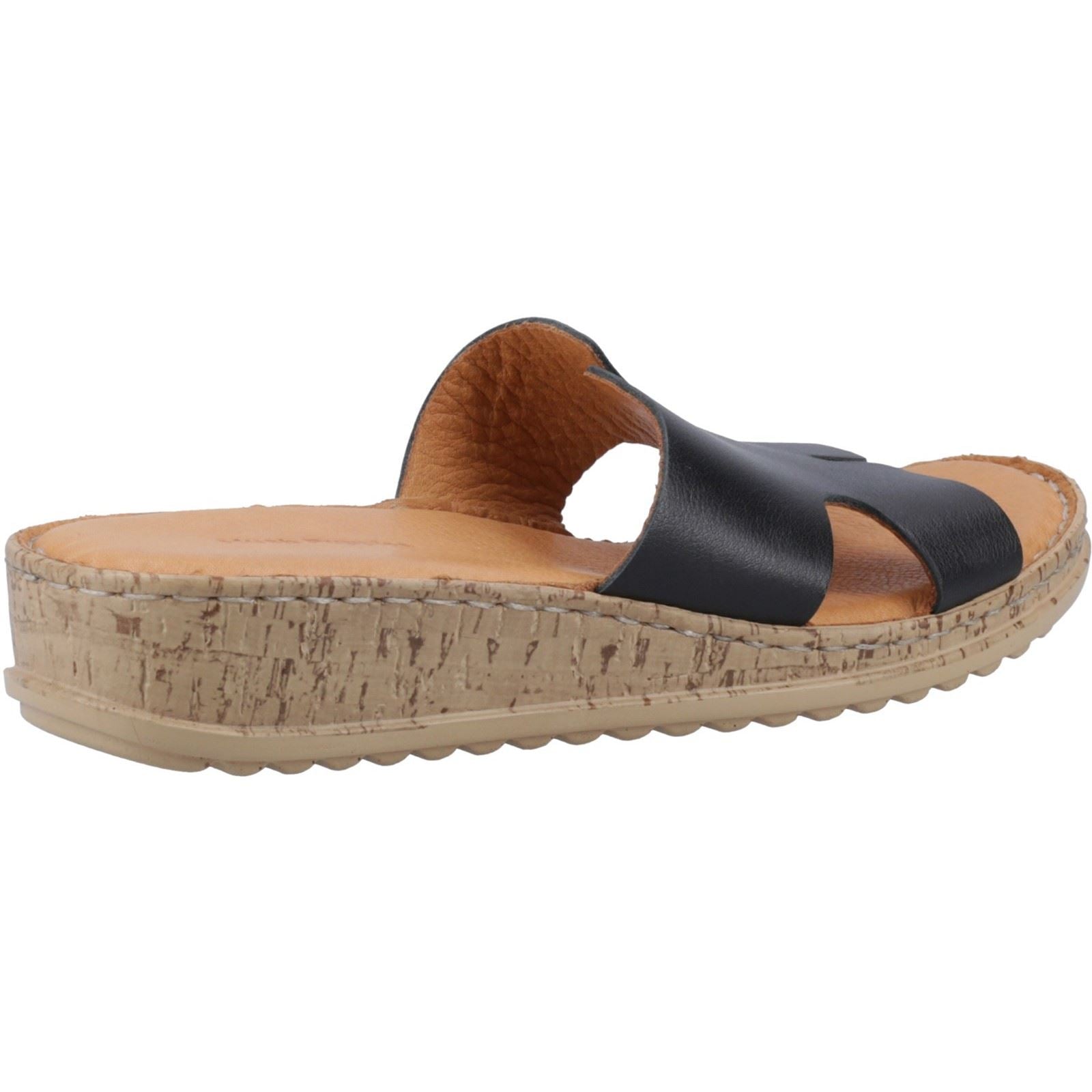 Hush Puppies Eloise Sandales Noires Pour Femmes En Cuir