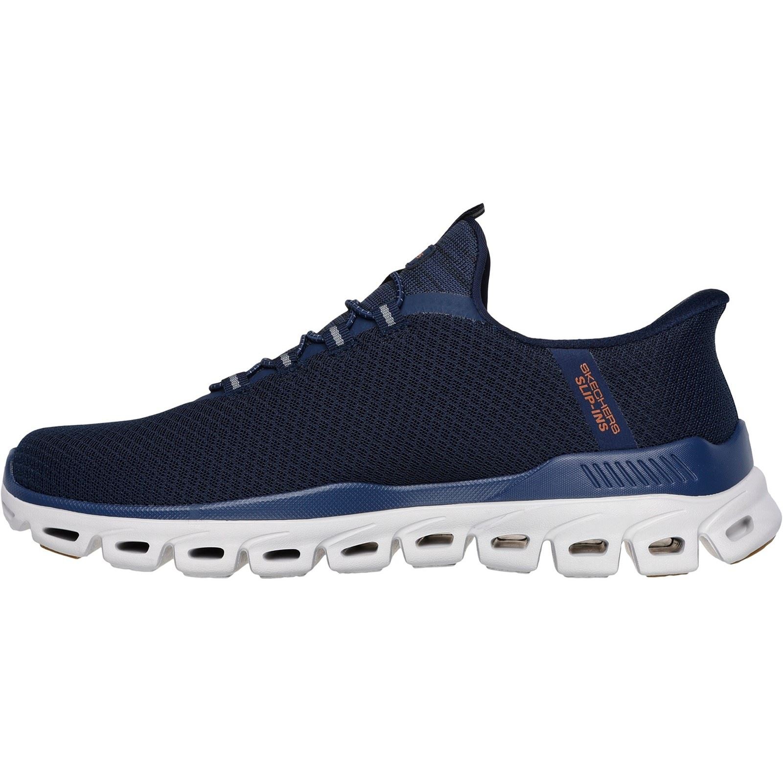 Skechers Glide-Step Noxus Chaussures De Sport Pour Hommes En Toile Bleu Marine