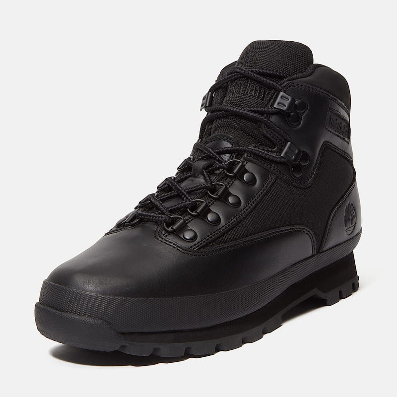 Timberland Euro Hiker Workwear I Blackout Bottes En Cuir Noires Pour Hommes