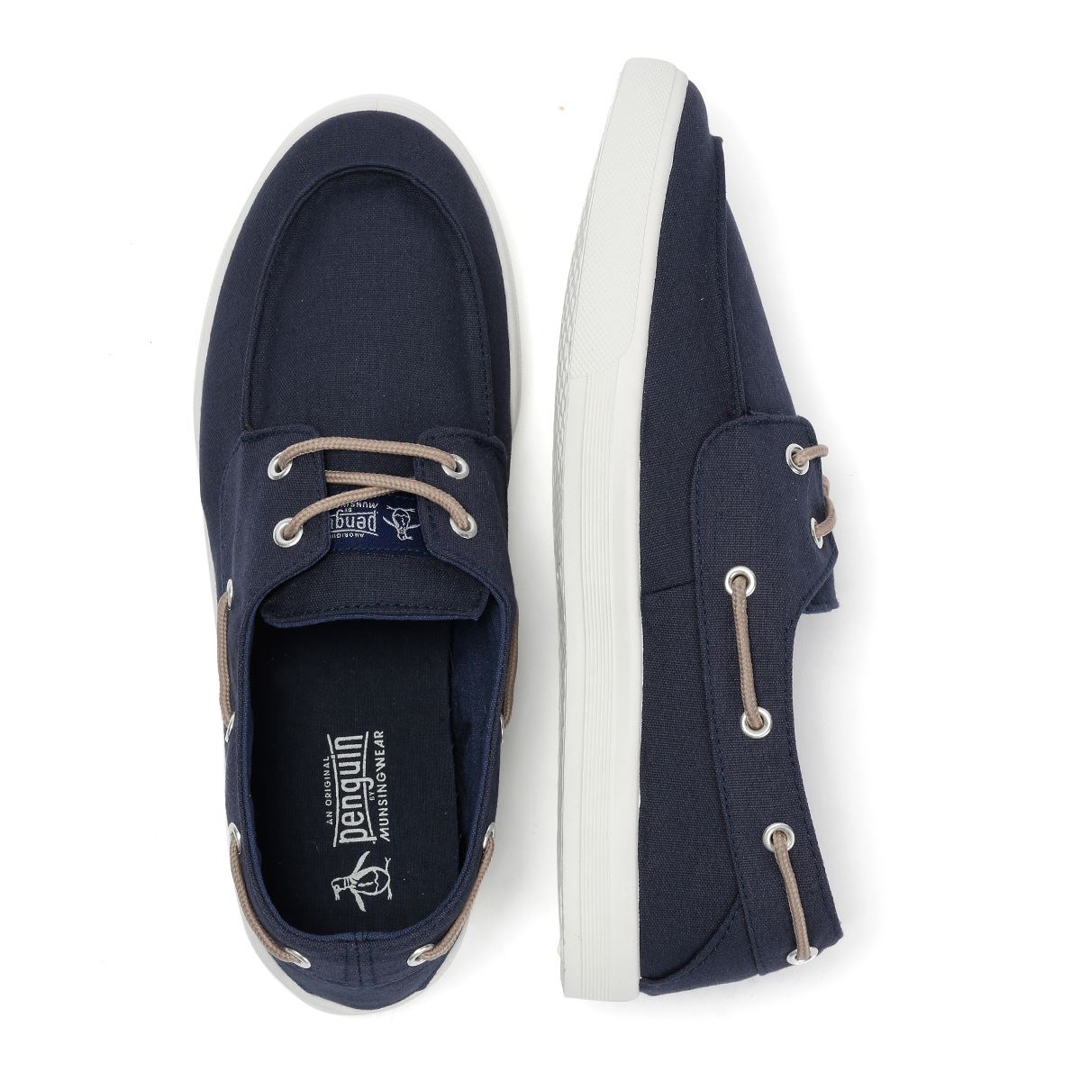 Penguin Sailor Chaussures Lacées Bleu marine En Toile Pour Hommes