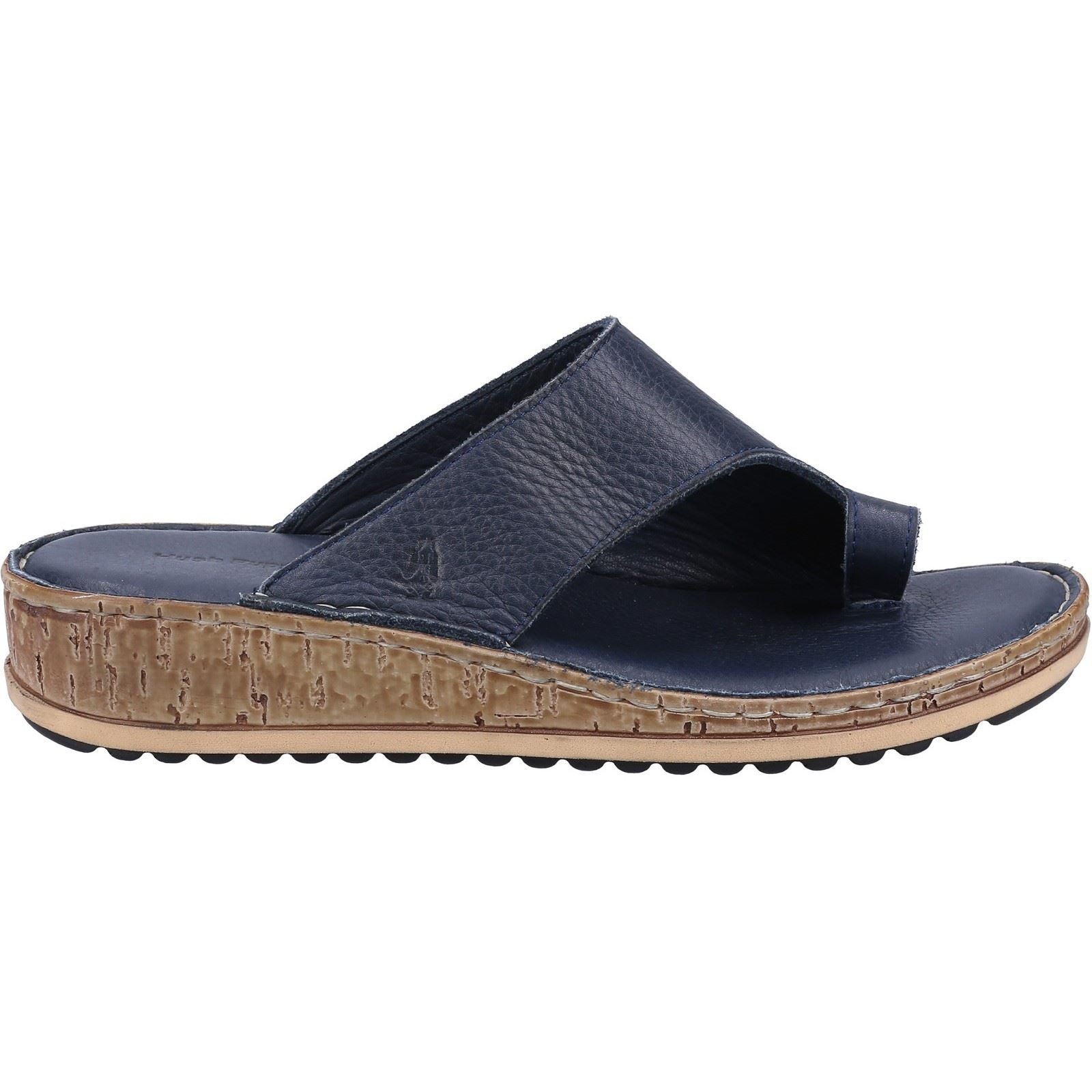 Hush Puppies Elissa Toepost Sandales Bleu Marine Pour Femmes En Suède