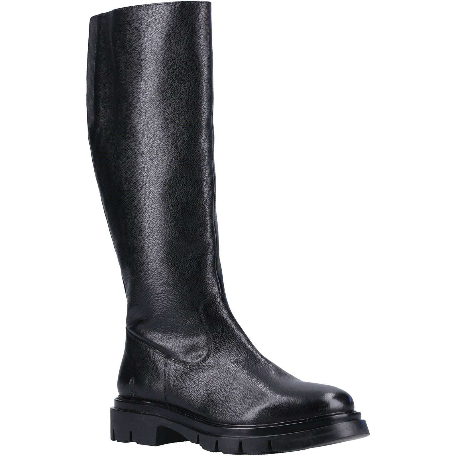 Hush Puppies Rowan Bottes Noires En Cuir Pour Femmes
