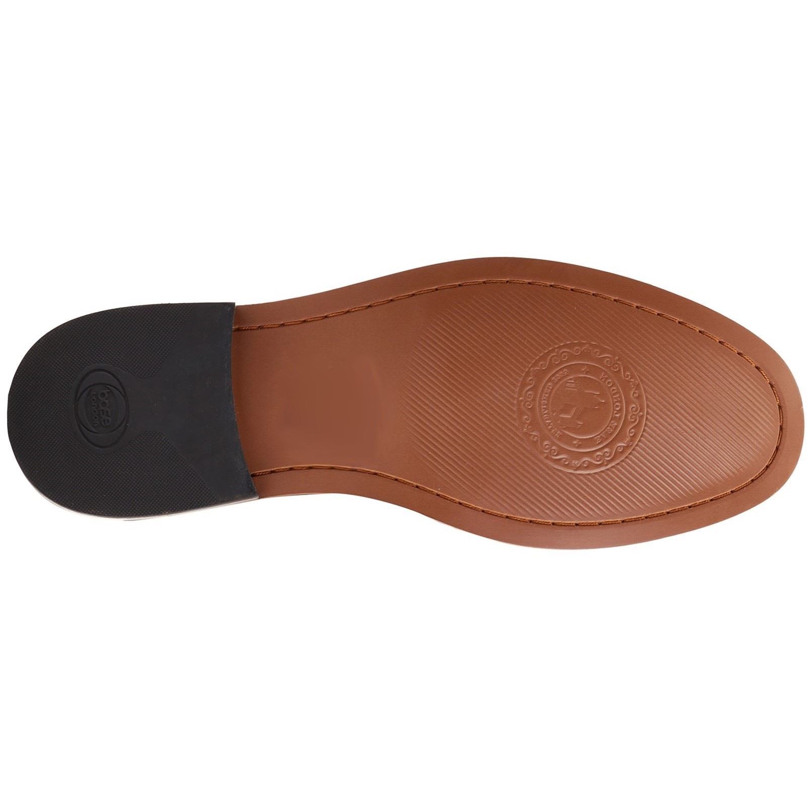 Base London Madison Mocassins Noirs En Cuir Pour Hommes