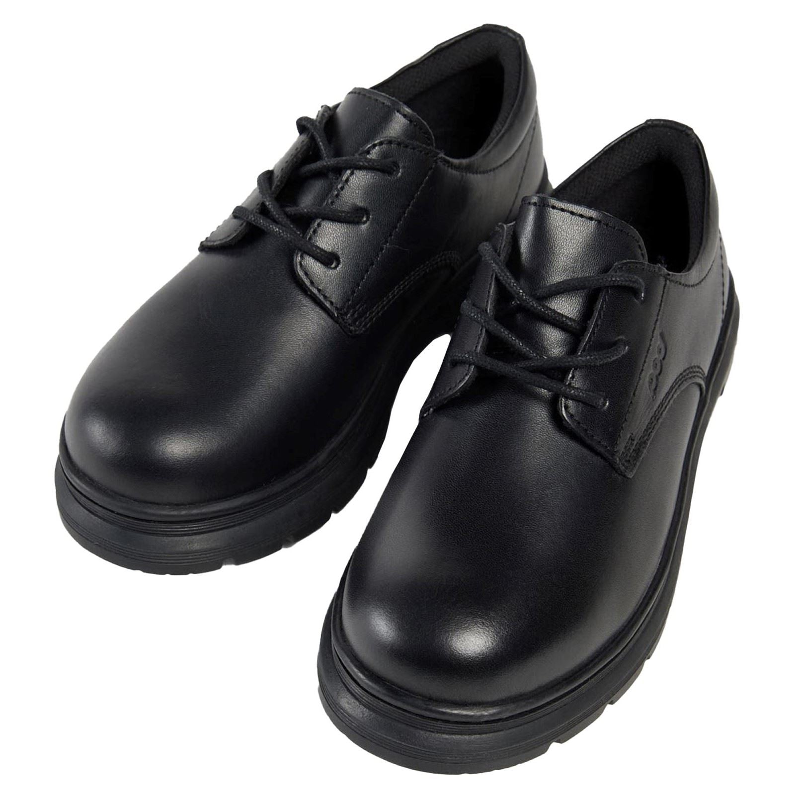 Pod Irene Chaussures Plates Noires Pour Filles En Similicuir