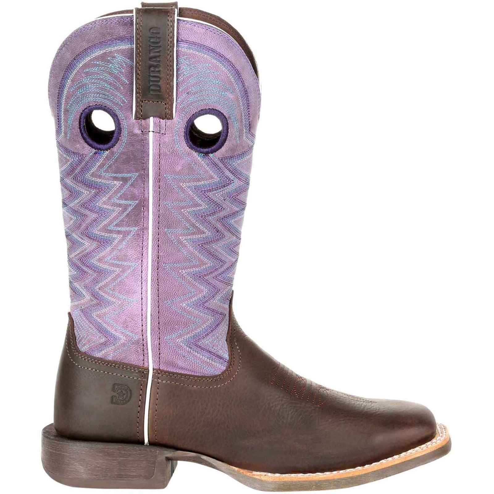 Durango Lady Rebel Pro Bottes En Cuir Pour Femme Couleur Terre Sombre/Améthyste