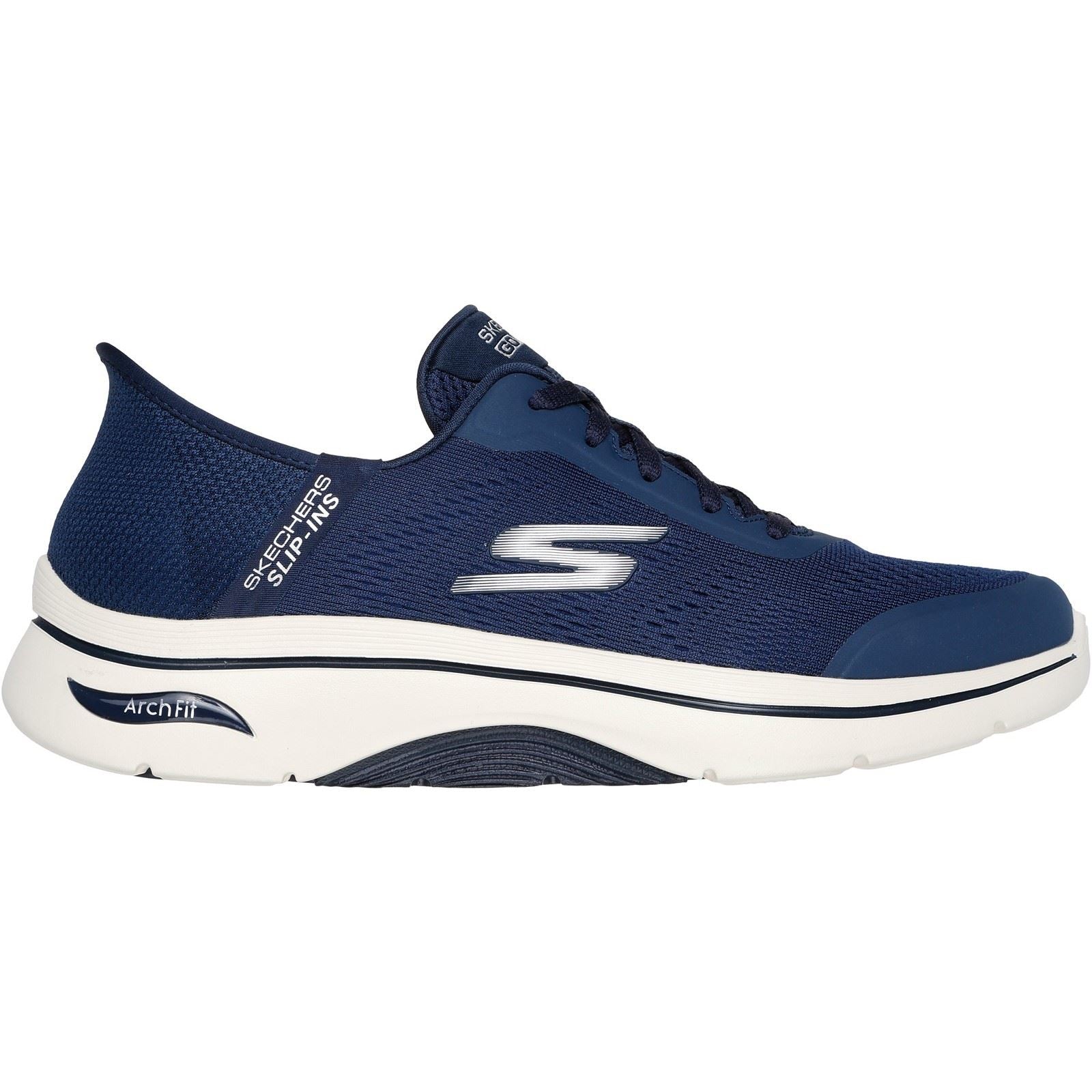 Skechers Arch Fit 2.0 Simplicity 2 Baskets Homme En Toile Bleu Marine
