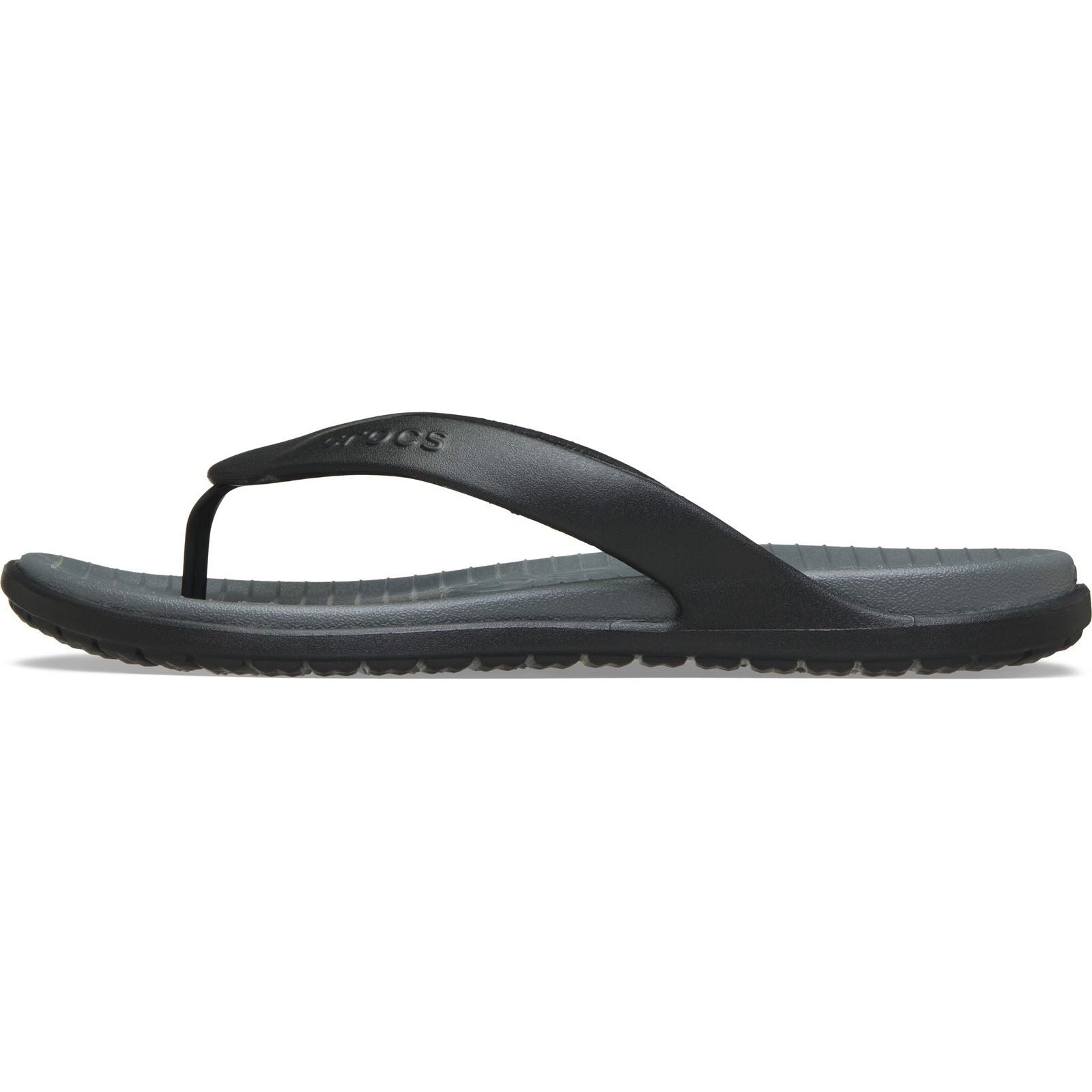 Crocs Coast Flip Tongs En Polyuréthane Pour Homme Noires/Grises Ardoise