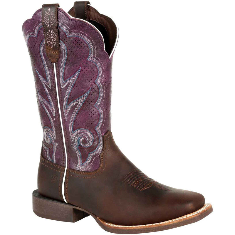 Durango Lady Rebel Pro Bottes En Cuir Pour Femmes Marron Huilé/Prune