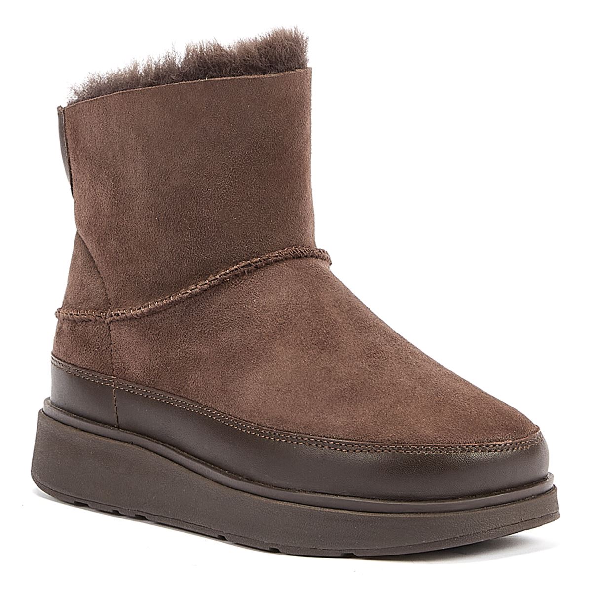FitFlop Bottes En Peau De Mouton Pour Femmes De Couleur Chocolat