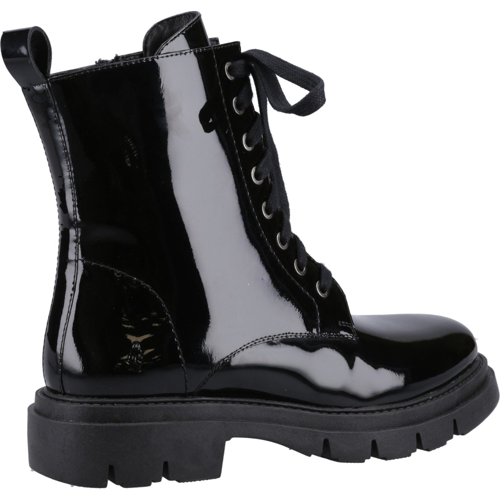 Hush Puppies Rhea Bottes En Cuir Noires Pour Femmes