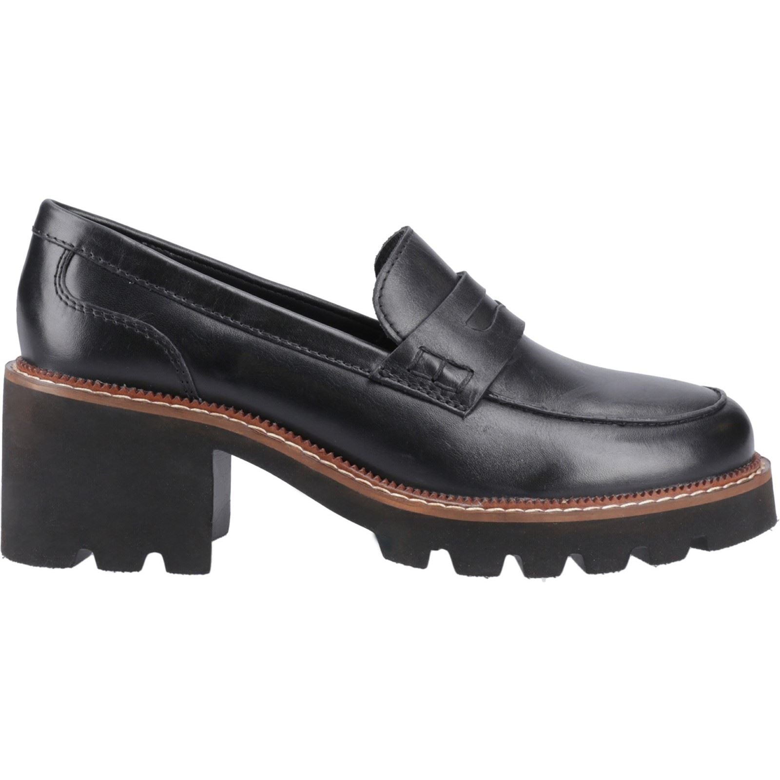 Hush Puppies Giavanna Mocassins Noirs Pour Femmes En Cuir