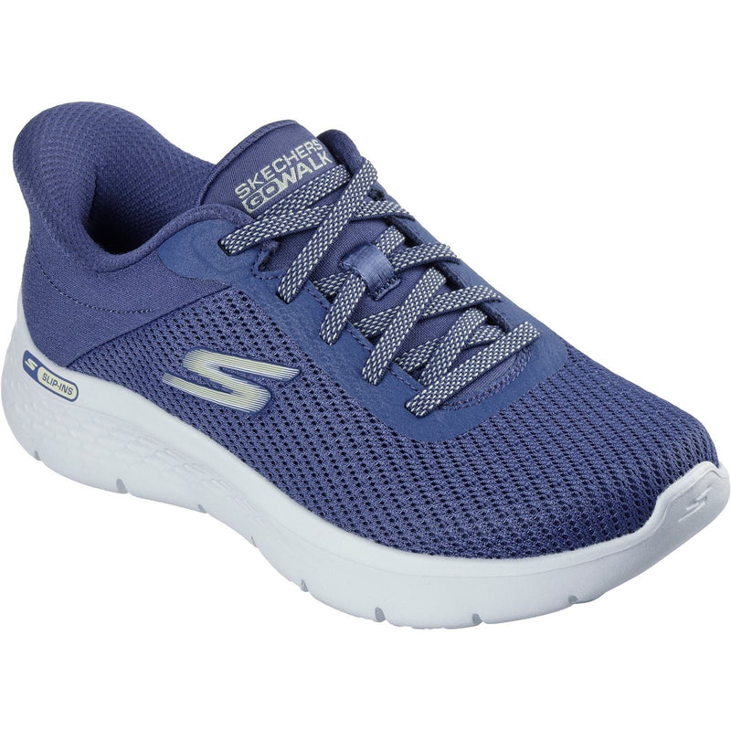Skechers Go Walk Flex Chaussures De Sport Pour Femmes En Textile Bleu/vert