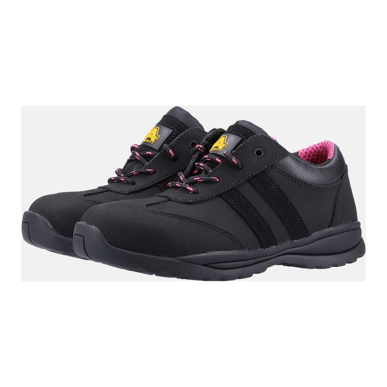 Amblers Safety  Chaussures De Sécurité Noires En Cuir Pour Femmes Sophie Fs706