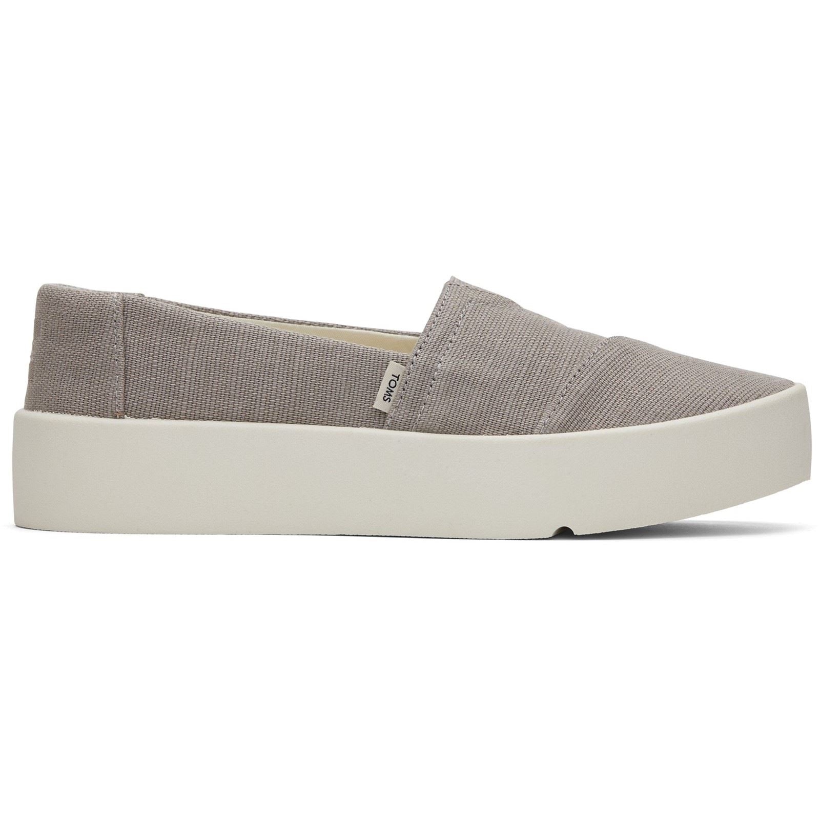 TOMS Verona Baskets Femme Grises Clair En Textile