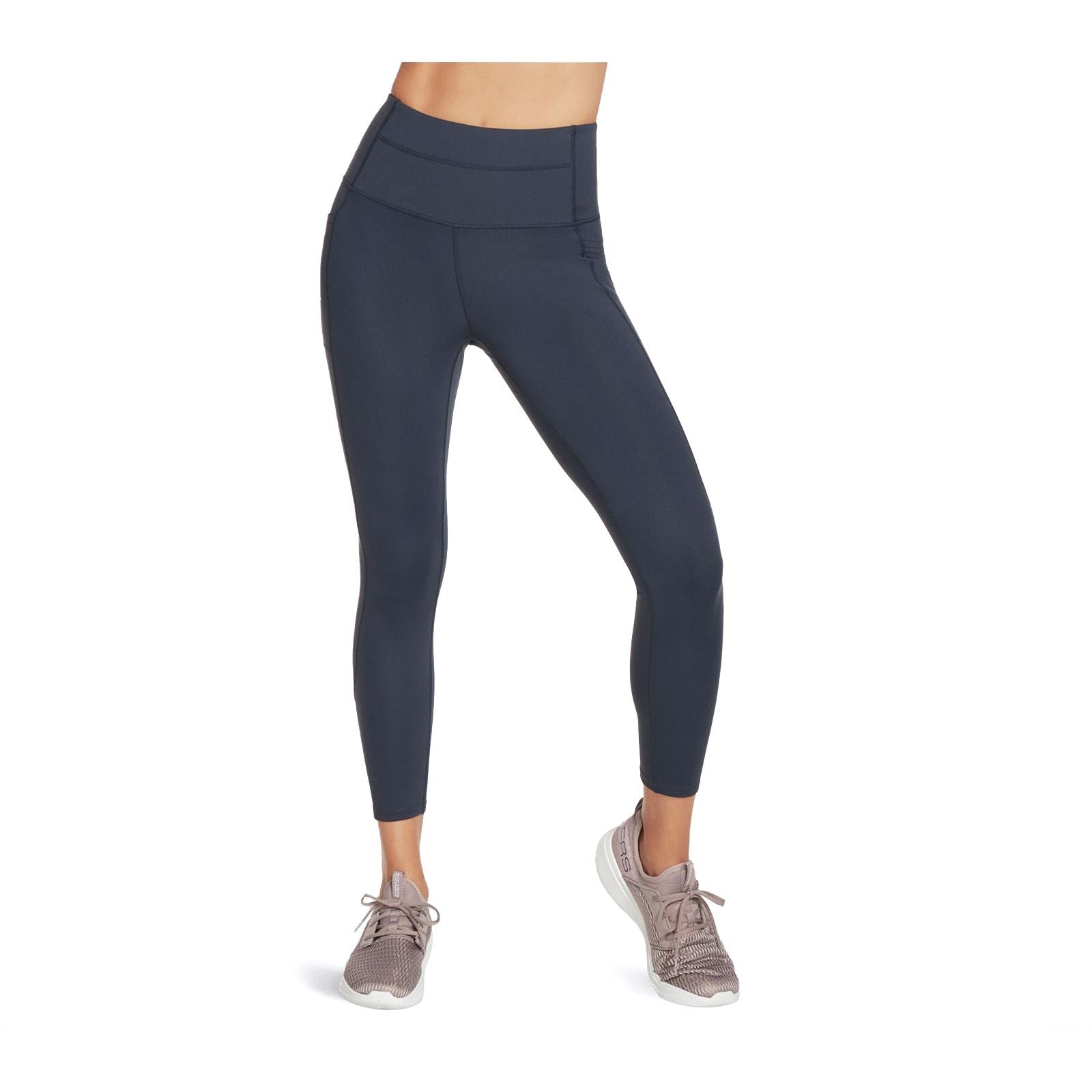 Skechers Performance GOWALK Wear High-Waisted 7/8 Leggings De Sport Bleus En Nylon Pour Femmes