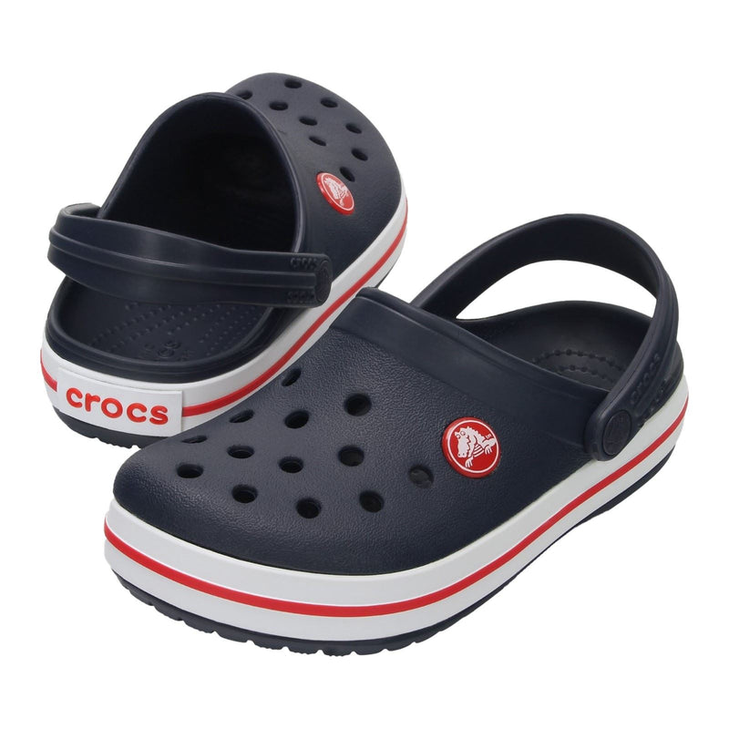 Crocs Crocband Chaussures Bateau En Thermoplastique Bleu Marine / Rouge