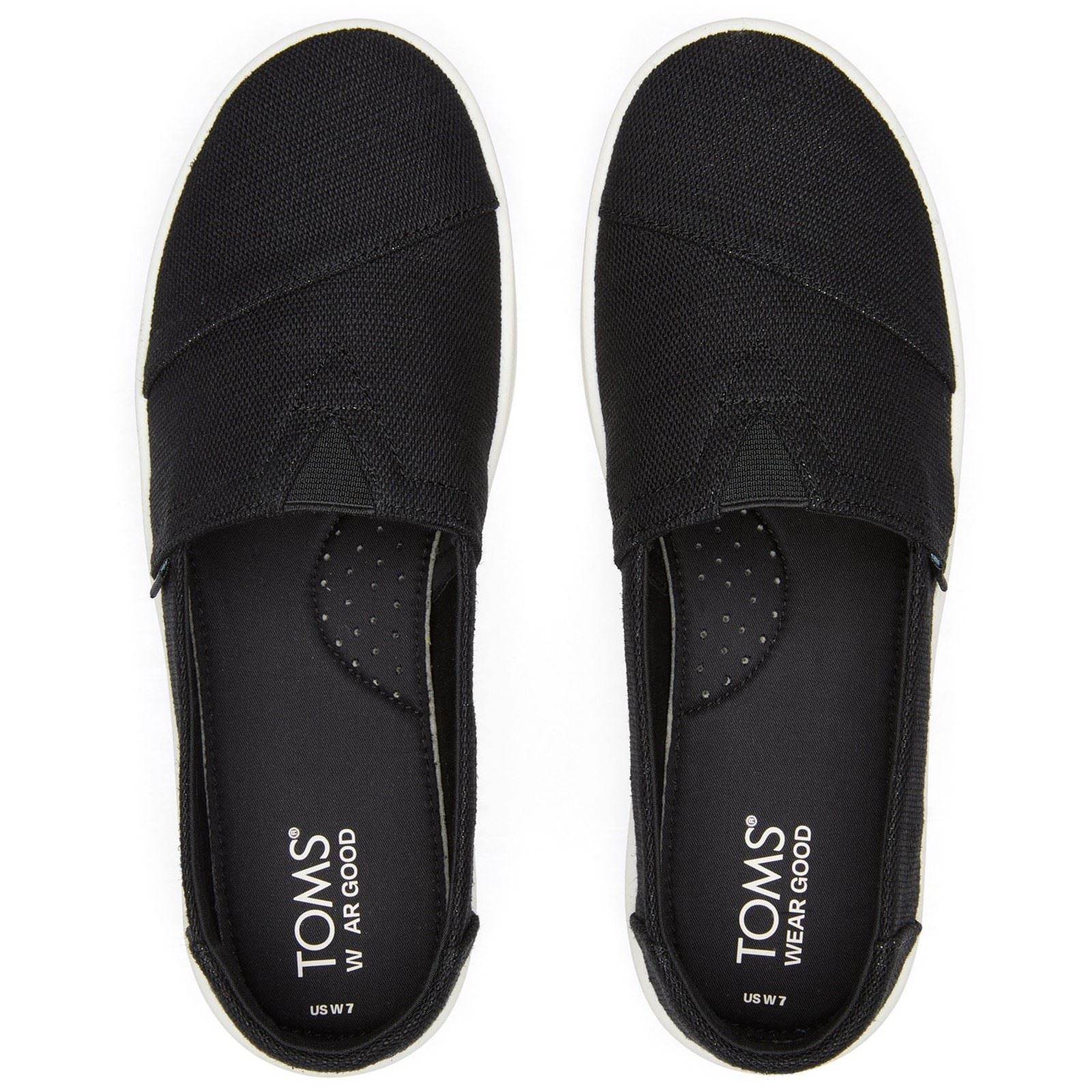 TOMS Verona Baskets Noires Pour Femmes En Toile
