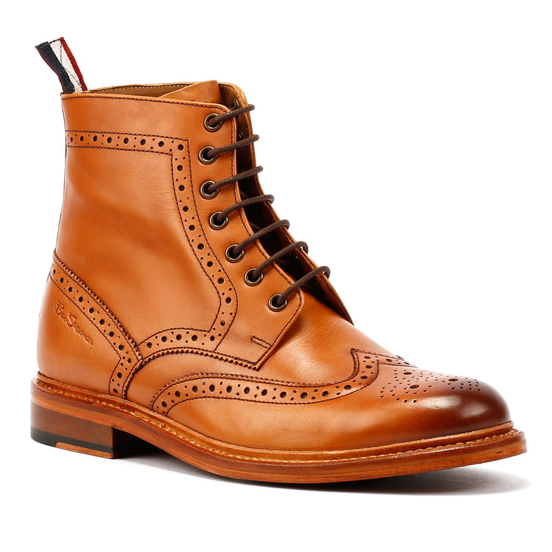 Ben Sherman Arthur Bottes En Cuir Marron Pour Hommes