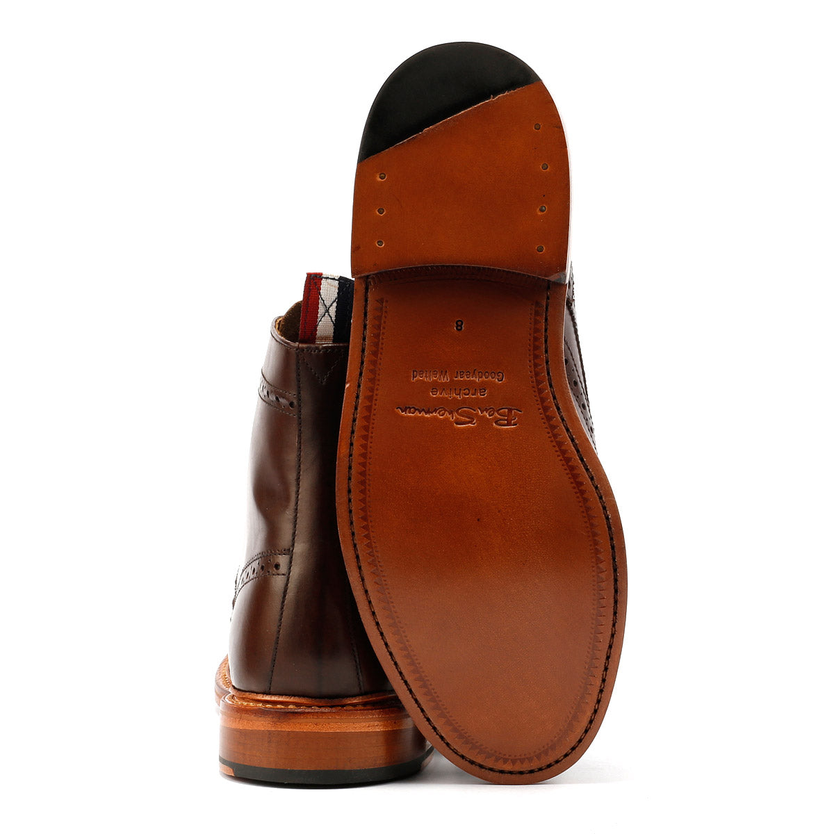 Ben Sherman Arthur Bottes En Cuir Marron Pour Hommes