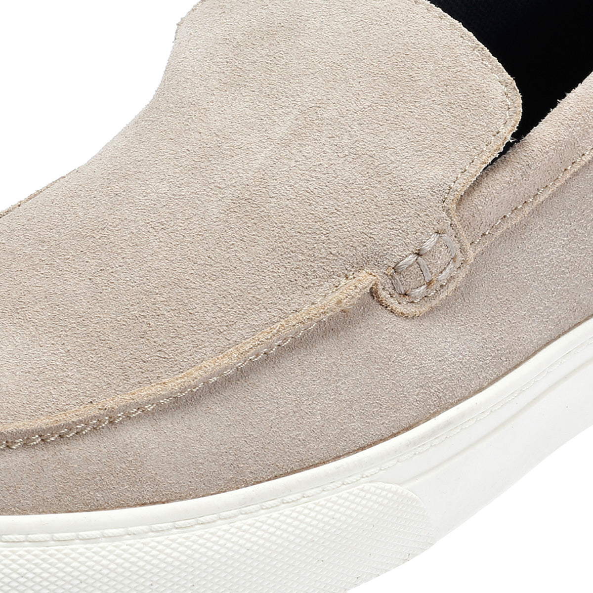 Ben Sherman Almer Mocassins Gris Pour Hommes En Suède