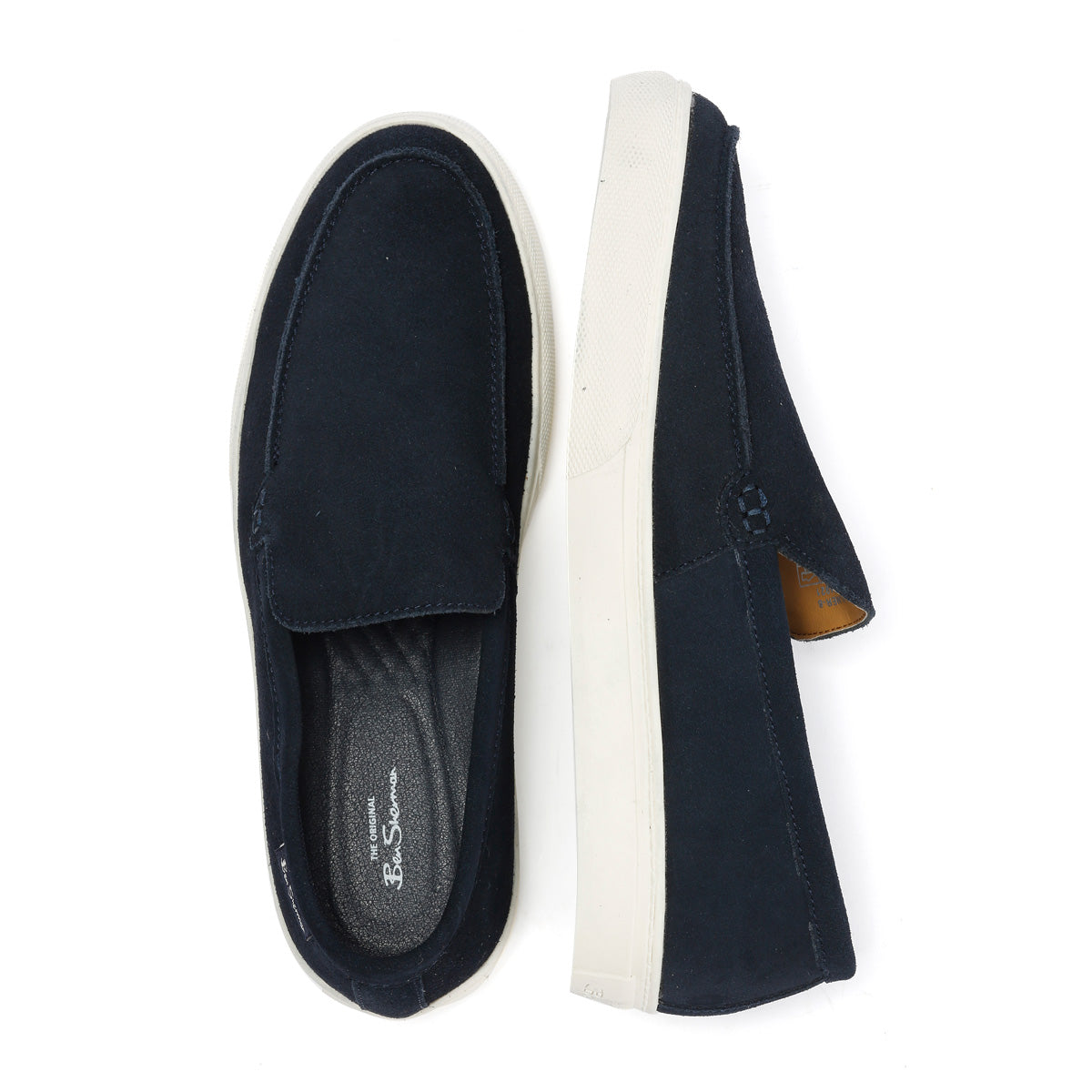 Ben Sherman Almer Mocassins Bleus Pour Hommes En Suede