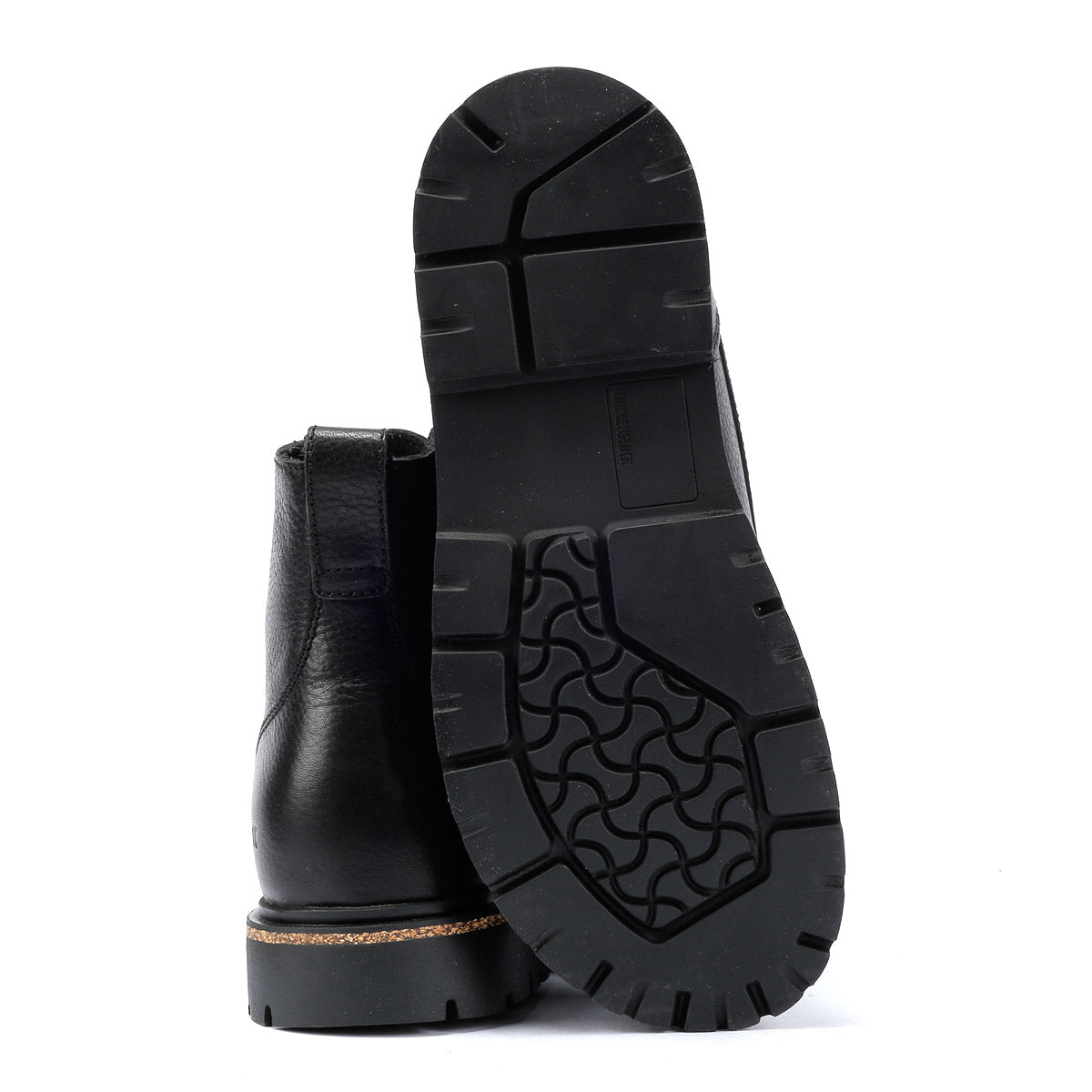 Birkenstock Highwood Lace Mid Bottes Noires En Cuir Pour Femmes