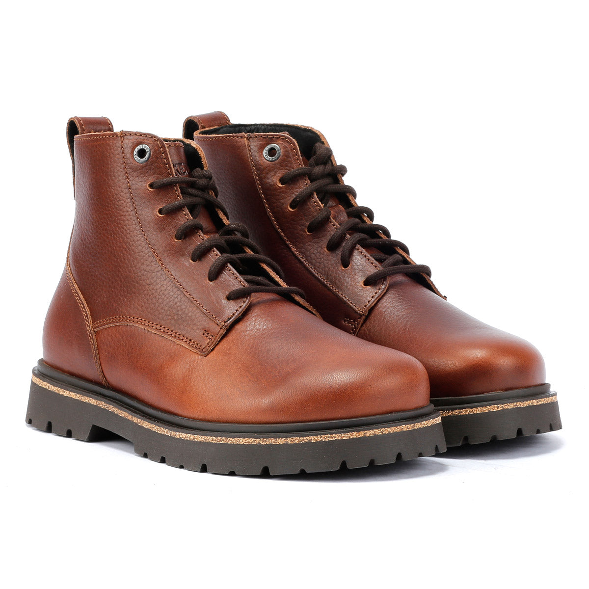 Birkenstock Highwood Lace Mid Bottes Marron En Cuir Pour Femmes