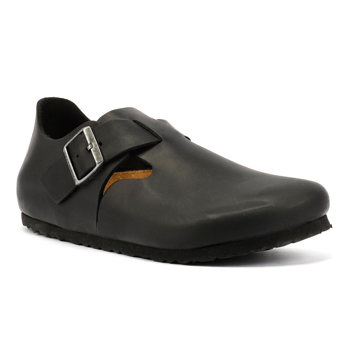 Birkenstock London Chaussures Noires En Cuir Pour Femme