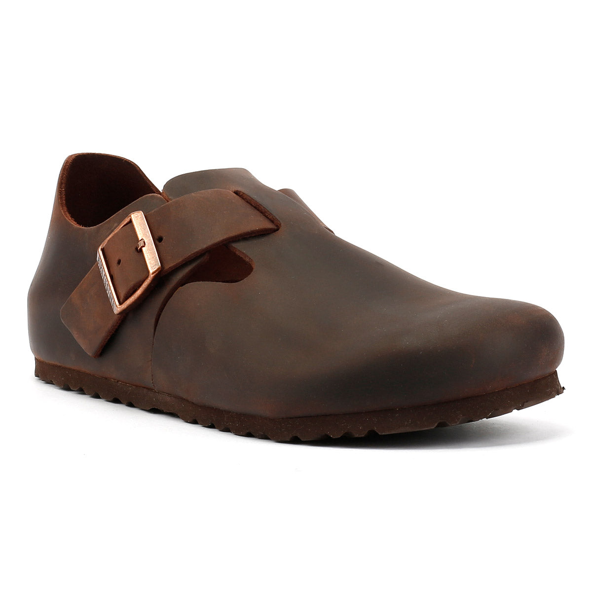Birkenstock London Chaussures En Cuir Marron Pour Femmes