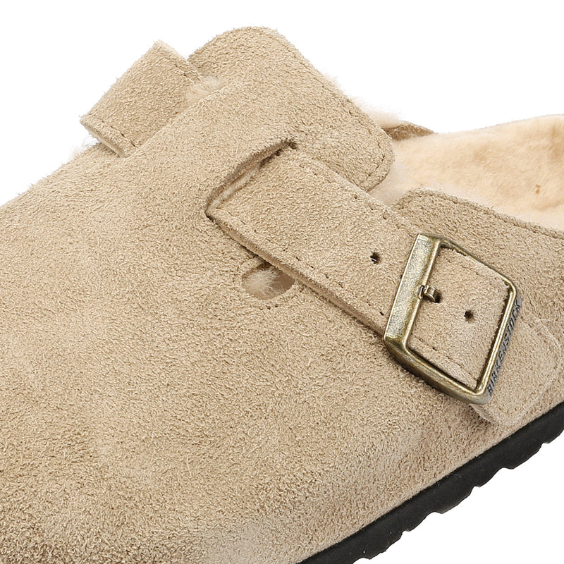 Birkenstock Boston Sabots Beige En Suède