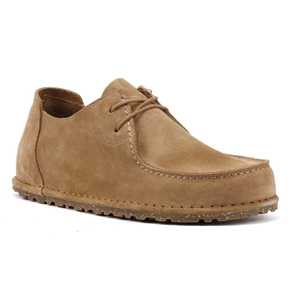 Birkenstock Utti Chaussures Homme En Daim Marron À Lacets