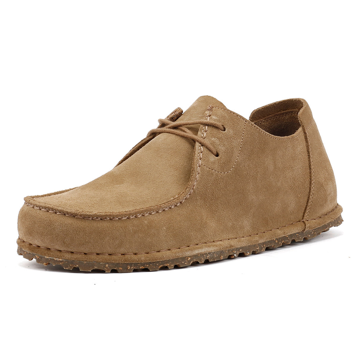 Birkenstock Utti Chaussures Homme En Daim Marron À Lacets