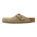 Birkenstock Sabots En Daim Boston Kaki Délavé Gris