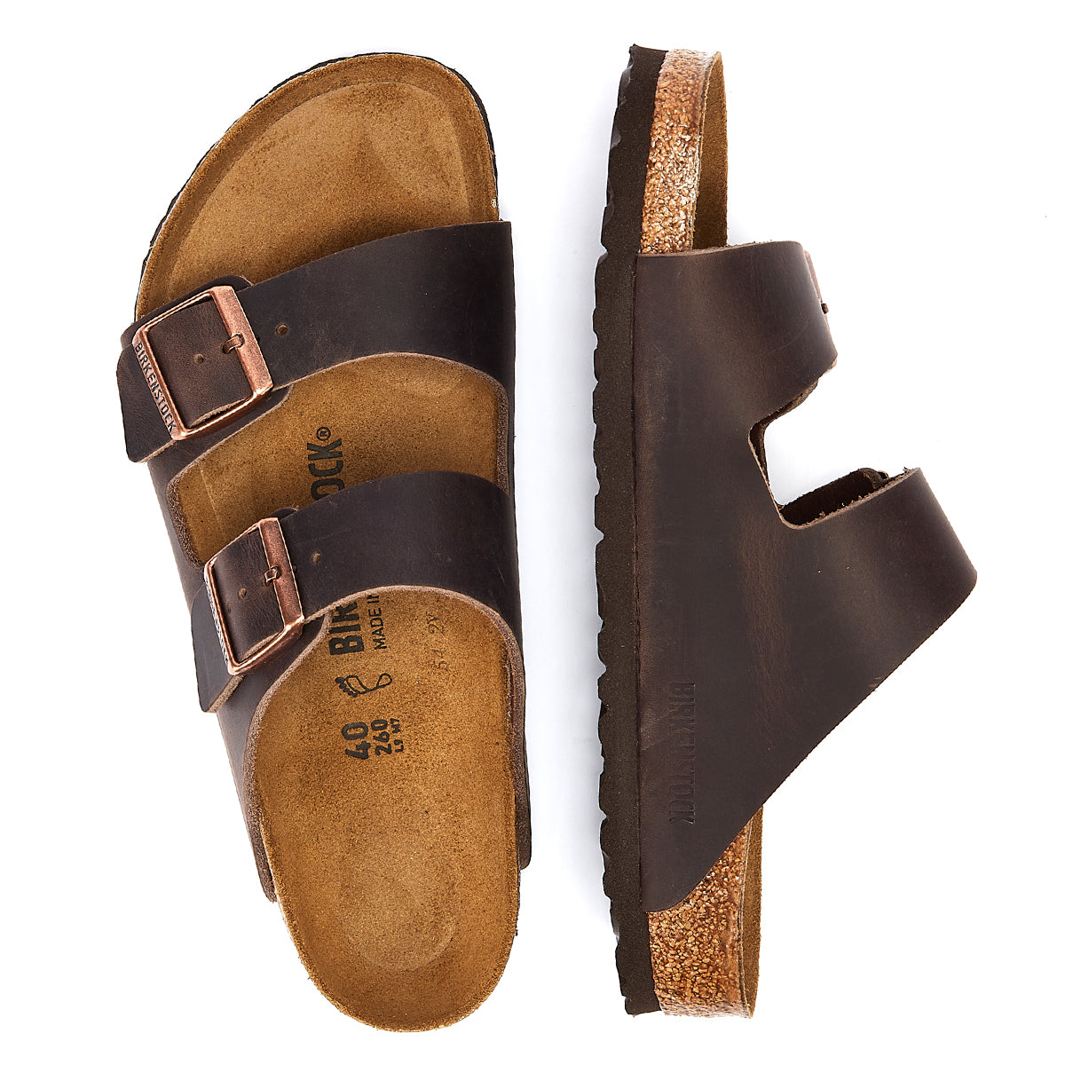 Birkenstock Arizona Birko-Flor Femme Sandales marron régulières