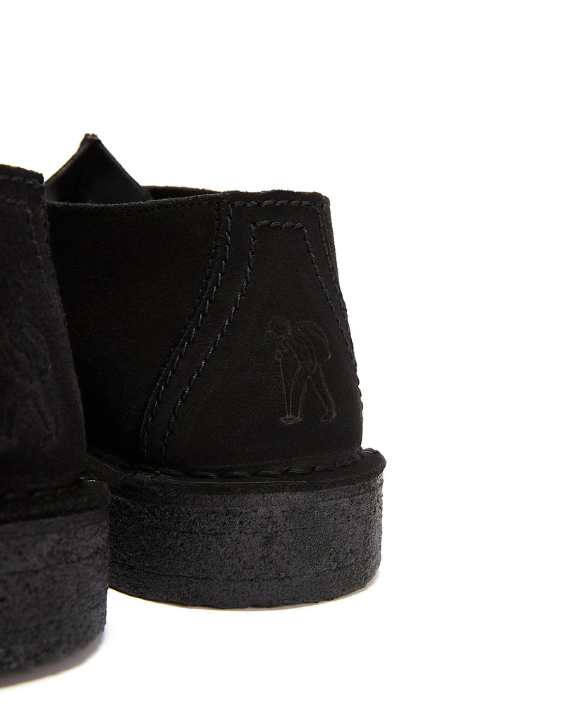 Clarks Chaussures Noires Pour Hommes En Daim Desert Trek De Clarks