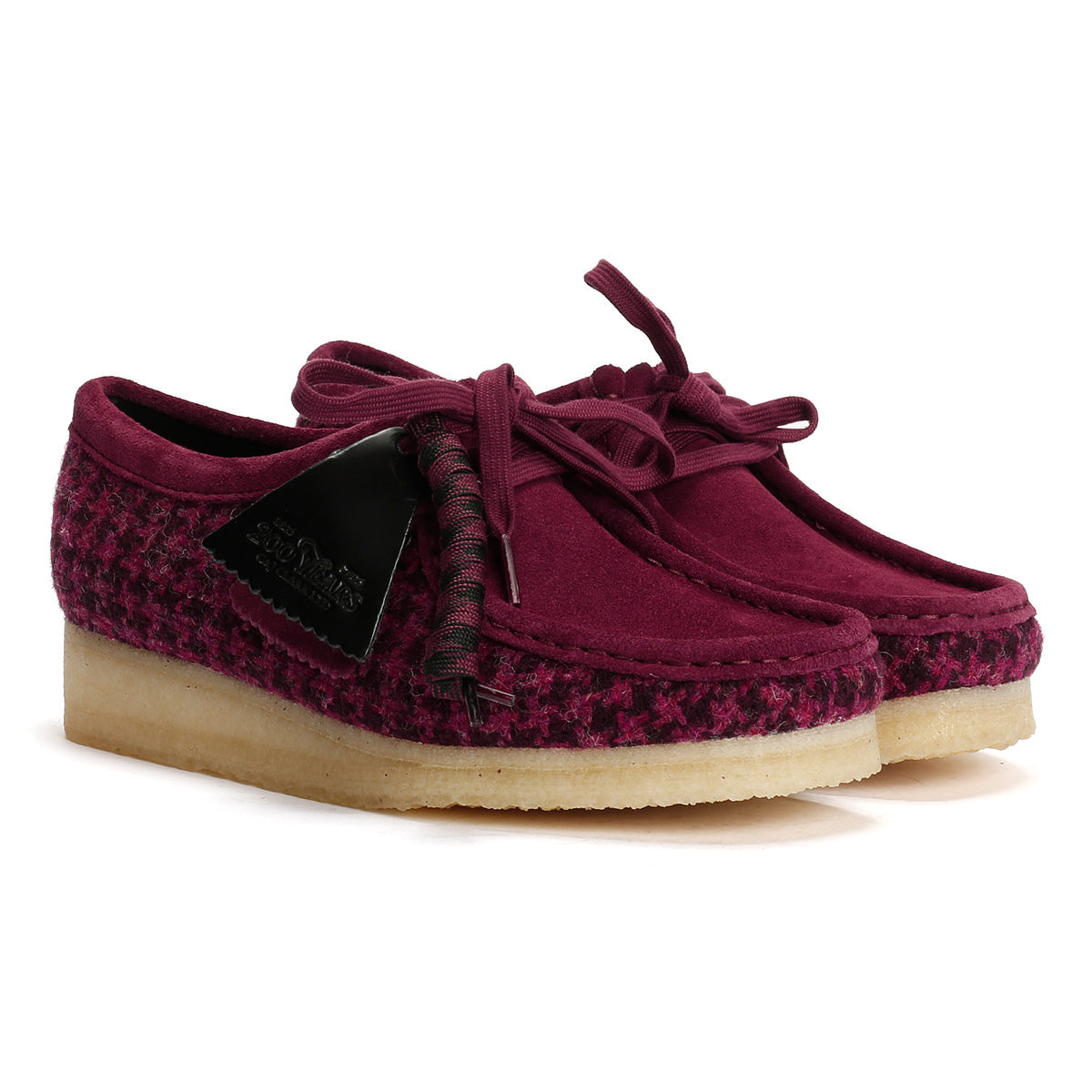 Clarks Originals Wallabee Chaussures Violettes Pour Femmes En Textile