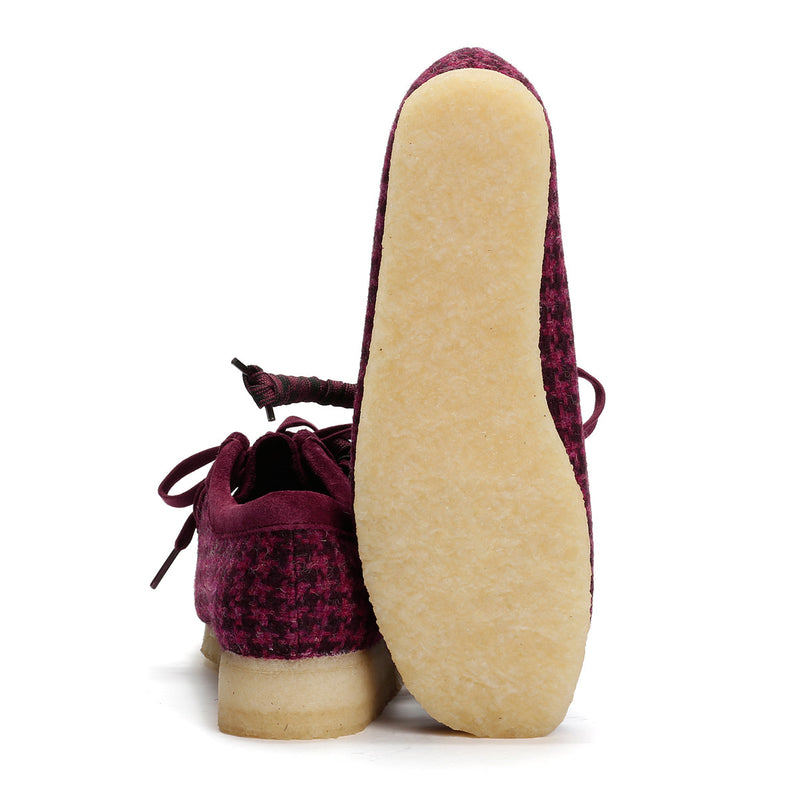 Clarks Originals Wallabee Chaussures Violettes Pour Femmes En Textile