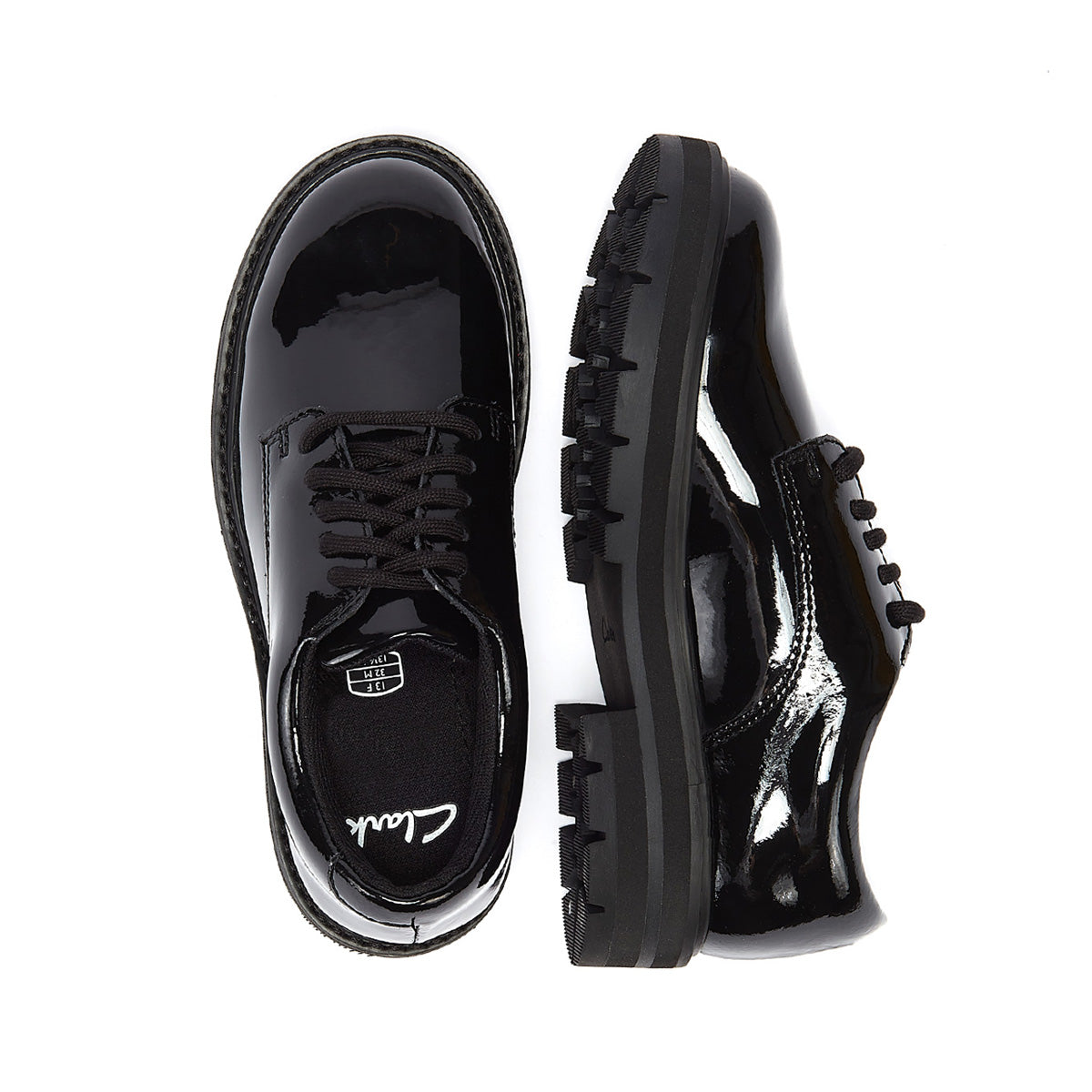 Clarks Prague Lace O Junior Chaussures noires