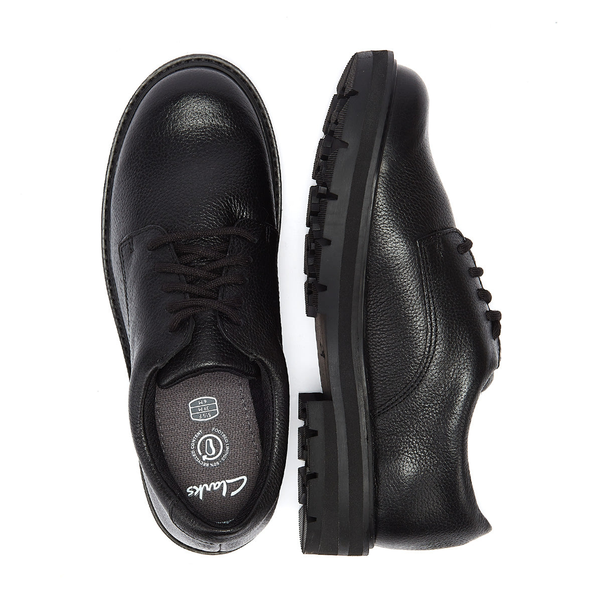 Clarks Prague Lace O Chaussures pour jeunes Noirs