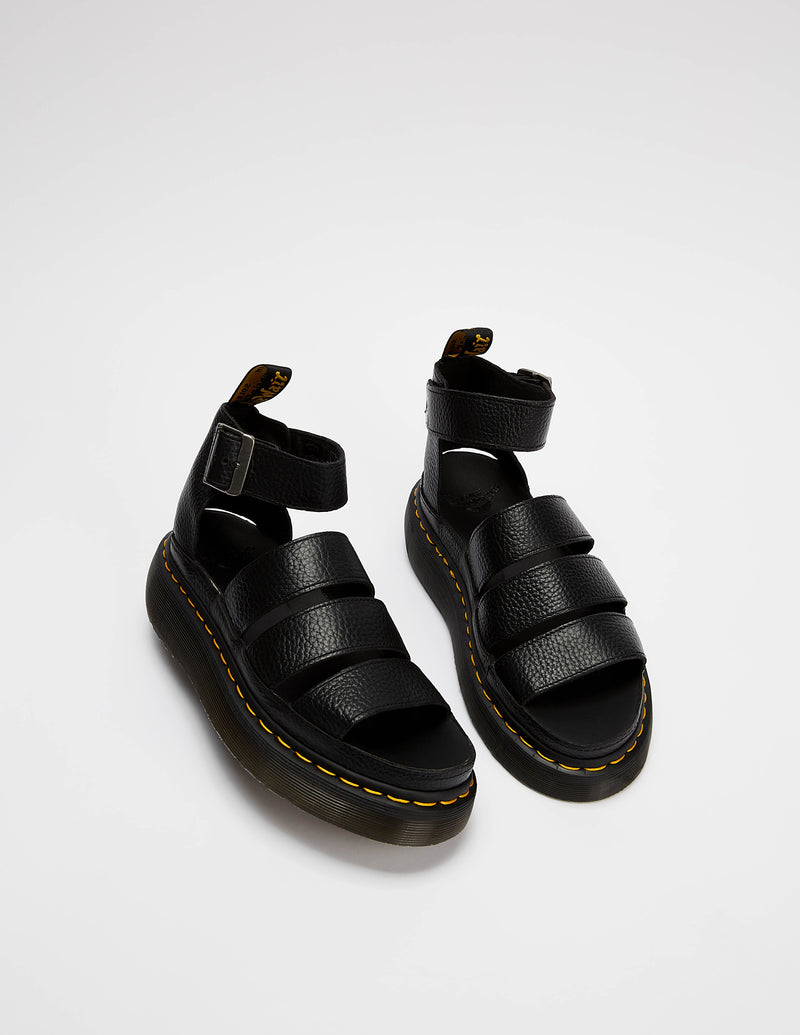 Dr. Martens Clarissa II Quad Femme Noires Platform Sandales