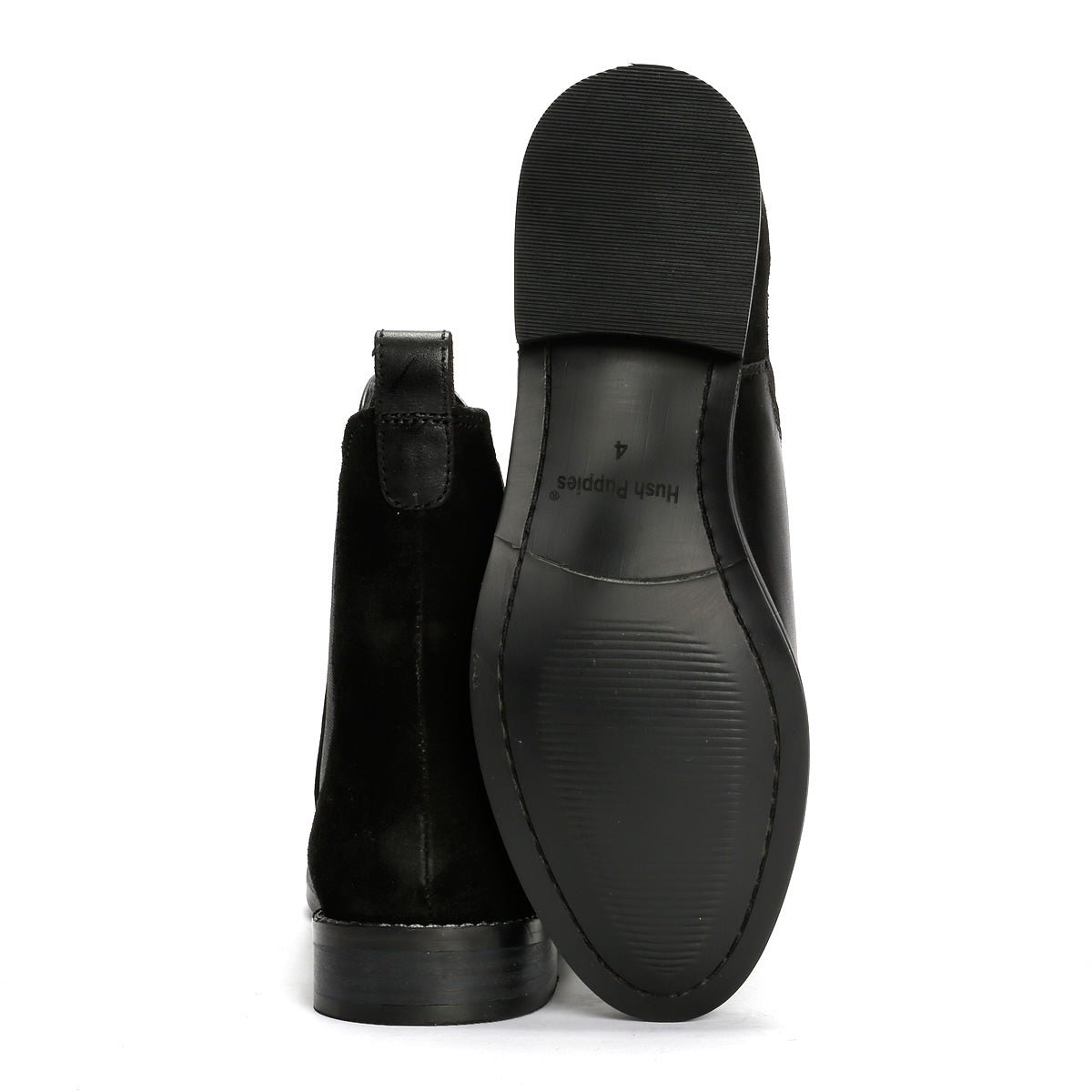 Hush Puppies Colette Bottes En Daim Noir Pour Femmes