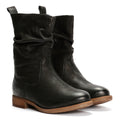 Hush Puppies Emilia Bottes Noires En Cuir Pour Femmes