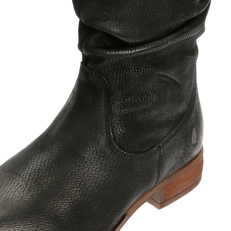 Hush Puppies Emilia Bottes Noires En Cuir Pour Femmes