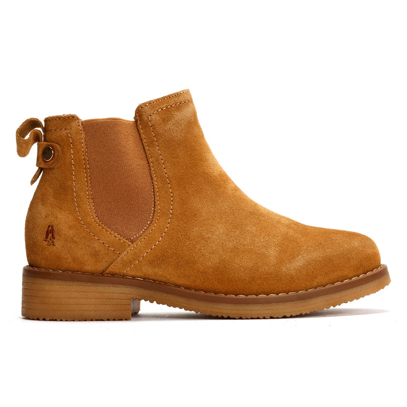 Hush Puppies Maddy Wide Bottes En Daim Pour Femme En Couleur Beige