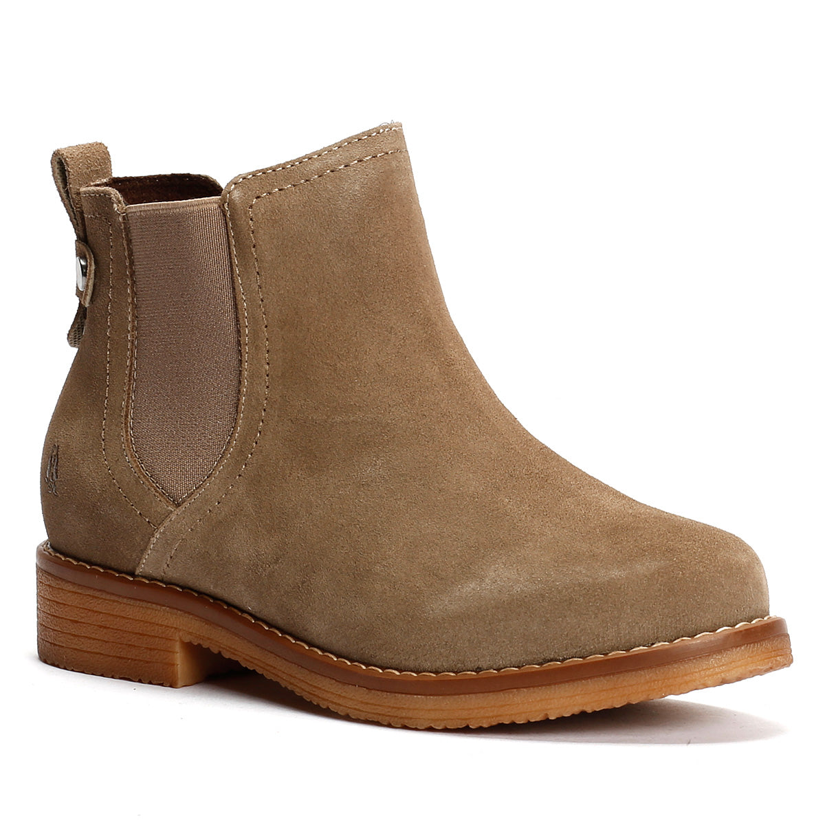 Hush Puppies Maddy Wide Bottes Grises En Daim Pour Femmes